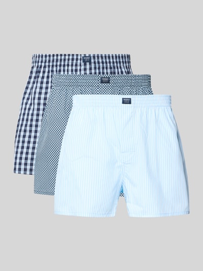 Produktfoto, Boxershorts met elastische band in set van 3 van MCNEAL uit puur katoen, regular fit, labeldetail, blauwe en witte tinten