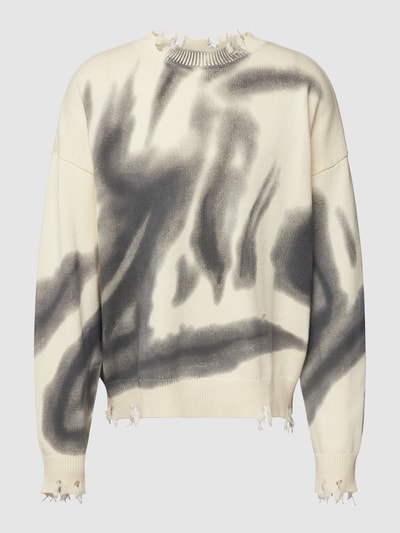 PEQUS Strickpullover im Destroyed-Look Modell 'Smoked' Offwhite 2