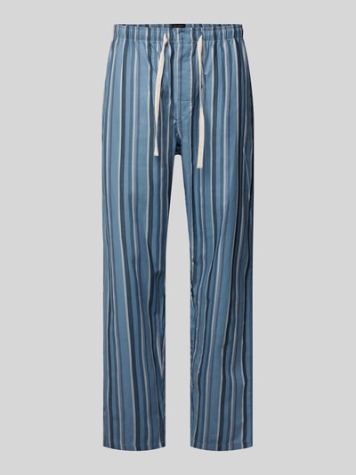 Schiesser Pyjama-Hose aus reiner Bio-Baumwolle mit Teilungsnähten Jeansblau 1