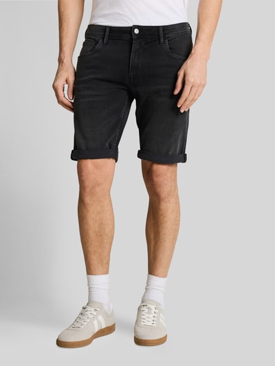 Tom Tailor Denim Szorty jeansowe o kroju slim fit z mieszanki bawełny model 'TTPIERS SLIM' Czarny 4