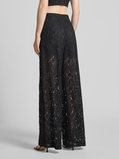 Jake*s Cocktail Spodnie koktajlowe o luźnym kroju z haftem angielskim Czarny 5