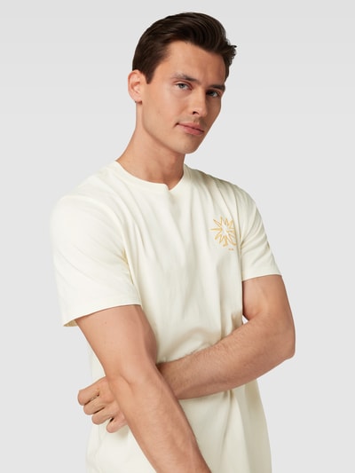 Armedangels T-Shirt mit Motiv-Stitching Modell 'ADONI' Offwhite 3