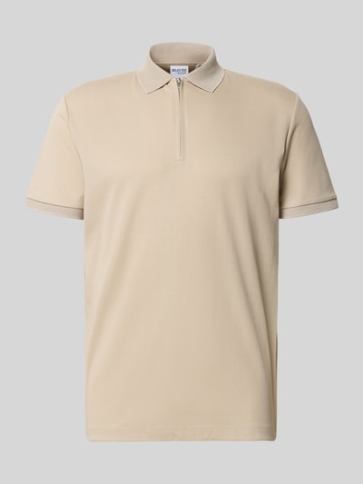 SELECTED HOMME Regular Fit Poloshirt aus Baumwoll-Mix Modell 'FAVE' Beige 2