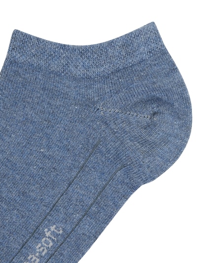 camano Sneakersocken mit Rippenbündchen im 7er-Pack Modell 'Soft' Jeansblau 3