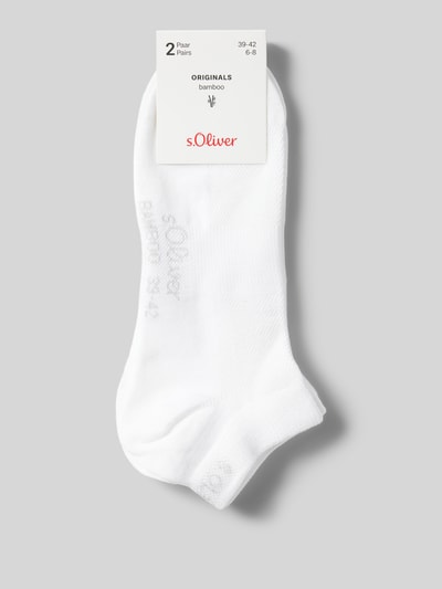 s.Oliver RED LABEL Sneaker-Socken aus Viskose-Mix im 2er-Pack Weiss 3