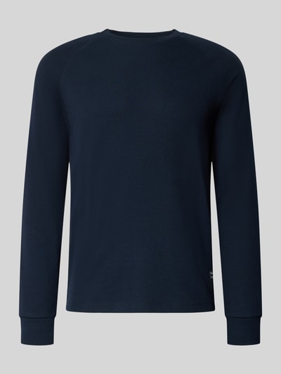 Tom Tailor Denim Regular fit shirt met lange mouwen en wafelstructuur Donkerblauw - 2