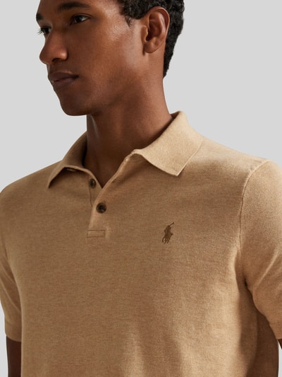 Polo Ralph Lauren Regular Fit Poloshirt aus reiner Baumwolle Camel 3