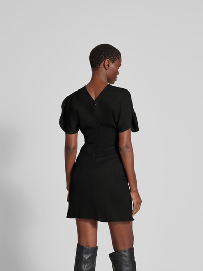 Victoria Beckham Knielanges Kleid aus reiner Viskose Black 5