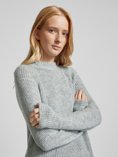 Only Sweter z dzianiny z półgolfem model ‘JADE’ Ciemnoszary 3