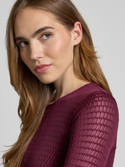 Vila Longsleeve mit Rundhalsausschnitt Modell 'LARINE' Pflaume 3