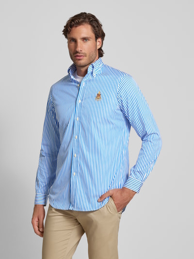 Polo Ralph Lauren Classic fit vrijetijdsoverhemd met labelstitching Marineblauw - 4