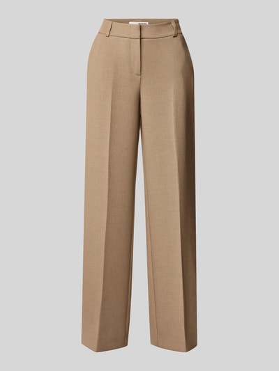 Selected Femme Stoffhose mit Haken- und Reißverschluss Modell 'RITA' Camel Melange 2