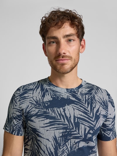 s.Oliver RED LABEL Regular Fit T-Shirt aus reiner Baumwolle Dunkelblau 3