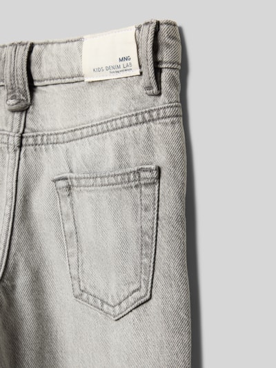 Mango Jeans im Used-Look mit Eingrifftaschen Mittelgrau Melange 2