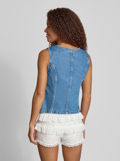 Only Shaped Fit Jeansweste aus reiner Baumwolle Modell 'GIULINA' Jeansblau 5