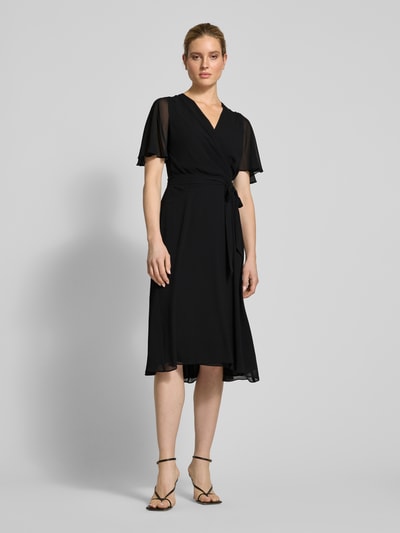 Lauren Ralph Lauren Midikleid mit Bindegürtel Modell 'ABEL' Black 1