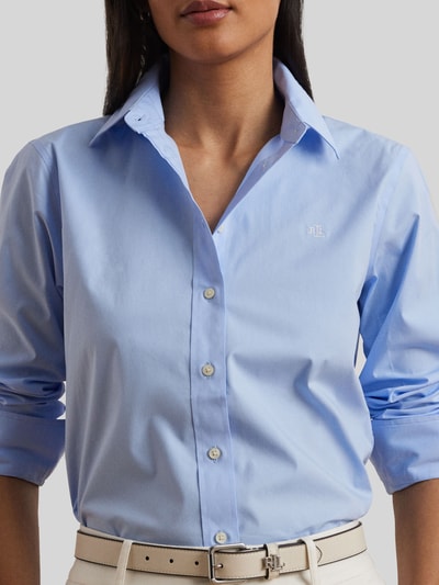 Lauren Ralph Lauren Regular FiT Langarmbluse aus Baumwoll-Mix Hellblau 3