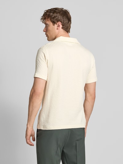 SELECTED HOMME Regular fit poloshirt van katoenmix Offwhite - 5