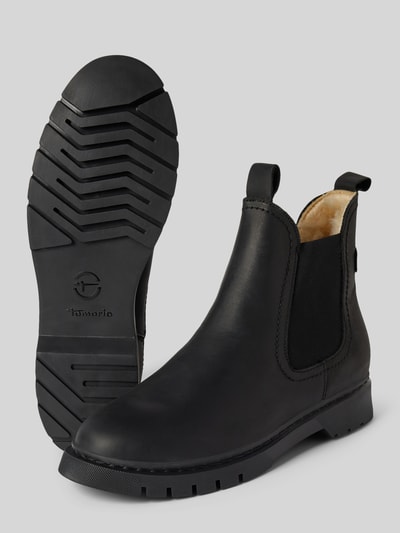 Tamaris Stiefeletten aus Leder mit elastischen Einsätzen Black 4