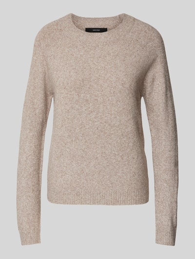 Vero Moda Weicher Langarm Pullover mit Rundhalsausschnitt Modell 'DOFFY' Sand 2