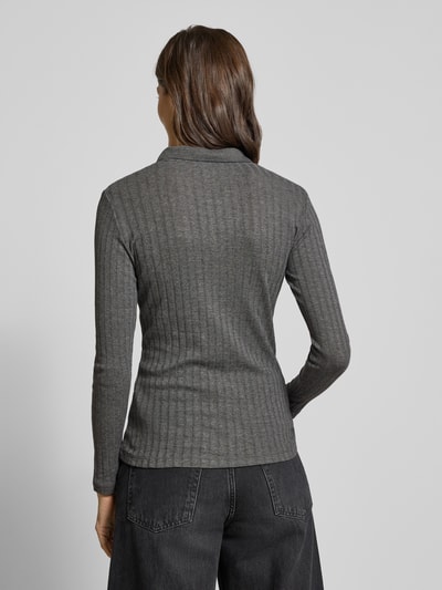 Marc O'Polo Slim fit shirt met lange mouwen van een mix van katoen en modal Middengrijs - 5