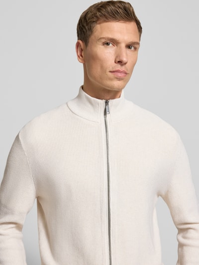 MCNEAL Strickjacke mit Reißverschluss Ecru Melange 3