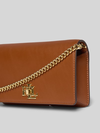 Lauren Ralph Lauren Schoudertas met labelapplicatie Cognac - 3