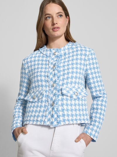 WHITE LABEL Blazer mit Fransen Bleu 3