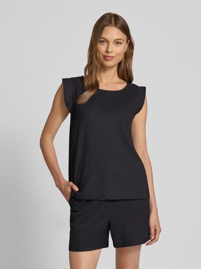 Tom Tailor Denim Relaxed fit blouseshirt met structuurmotief Zwart - 4