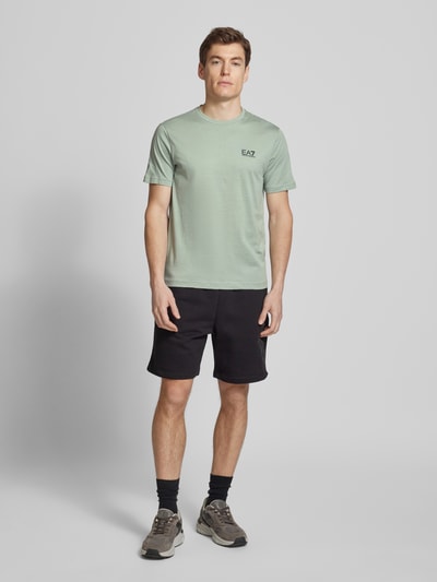 EA7 Emporio Armani Regular fit T-shirt van puur katoen Mintgroen - 1