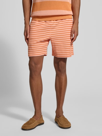 Lacoste Regular Fit Sweatshorts aus Baumwoll-Mix Lachs 4