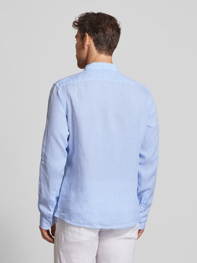 BOSS Regular Fit Leinenhemd mit Button-Down-Kragen Bleu 5