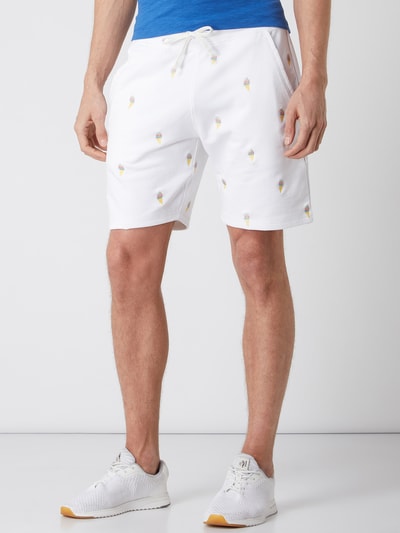 MCNEAL Shorts mit Stickereien Modell 'Emanuel' Weiss 4