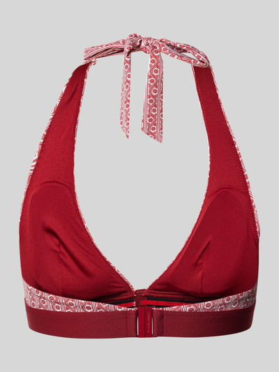 TOMMY HILFIGER Bikinitop met labelstitching op de onderbusteband Rood - 3