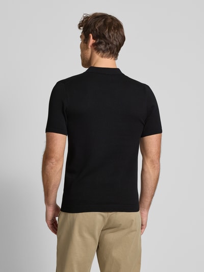 Drykorn Slim fit poloshirt met structuurmotief, model 'TRITON' Zwart - 5