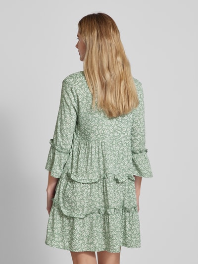 Vero Moda Mini-jurk met bloemenprint, model 'EASY JOY' Olijfgroen - 5