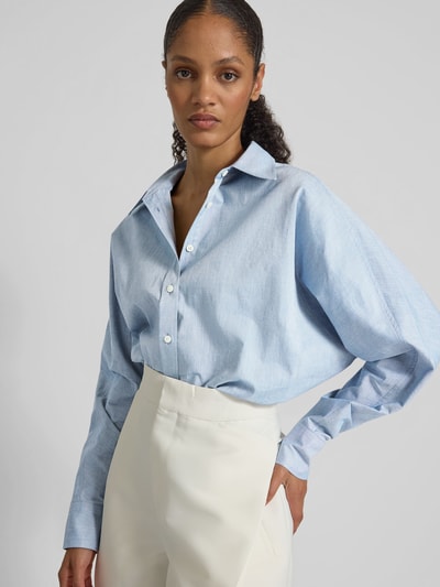 Closed Hemdbluse mit abgerundetem Saum Blau 3