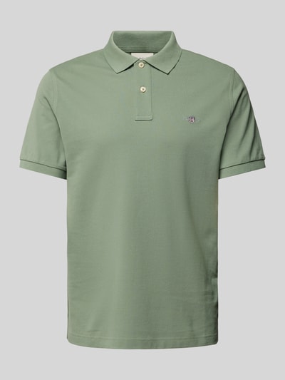 Gant Regular Fit Poloshirt mit Label-Stitching Oliv 2