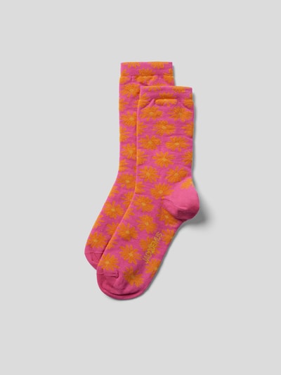 Jacquemus Socken mit floralem Allover-Muster Pink 1