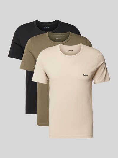 BOSS T-Shirt mit Rundhalsausschnitt  Modell 'Classic' im 3er-Pack Sand 1