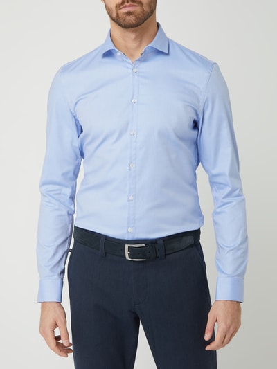 JAKE*S SUPER SLIM Super slim fit zakelijk overhemd met stretchgehalte  Lichtblauw - 4