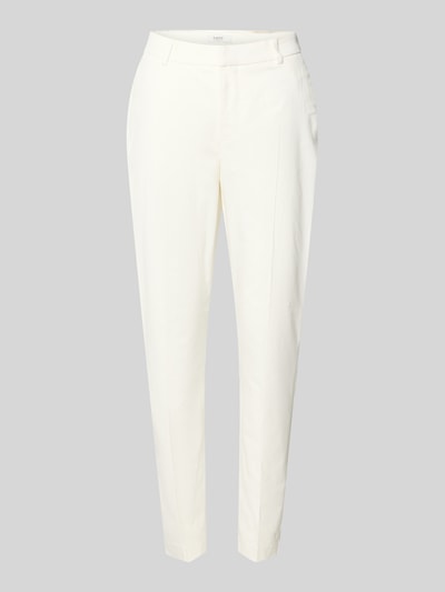 Produktfoto, Hose mit Eingrifftaschen Modell 'DAYS CIGARET PANTS' van B.Young in crème, slim fit, katoen-elastaan mix, context: damesbroek met steekzakken, taillewijdte maat 36: 40 cm, binnenbeenlengte maat 36: 76 cm.