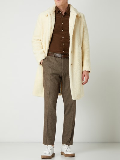 Carl Gross Modern Fit Anzughose aus Wollmischung Modell 'Shiver' Beige 1