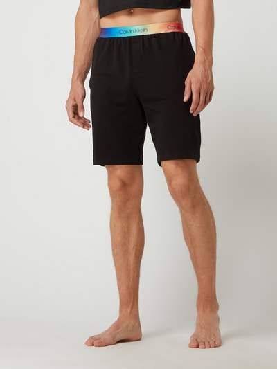 Calvin Klein Underwear Pyjama-Shorts mit Logo-Bund Black 4