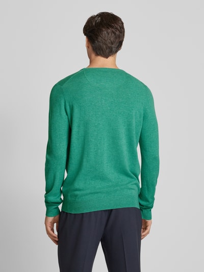 Fynch-Hatton Gebreide pullover met labelstitching Lichtgroen - 5