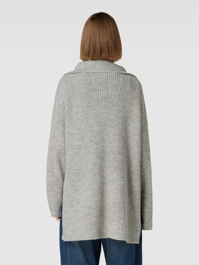 Vero Moda Gebreide jurk met schipperskraag, model 'PERNILLA' Lichtgrijs gemêleerd - 5