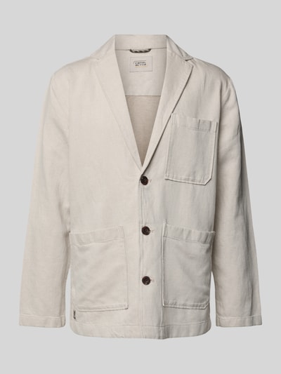camel active Overshirt met labelpatch en knoopsluiting Beige - 2