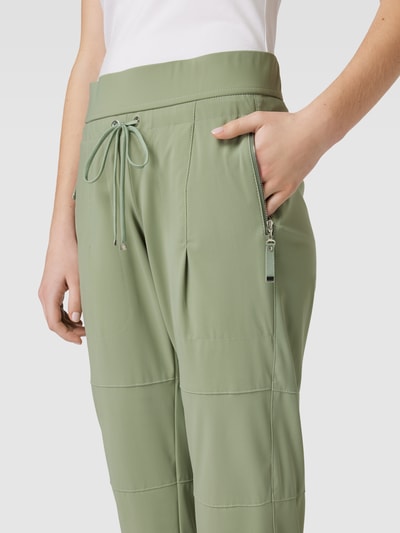 Raffaello Rossi Hose mit seitlichen Reißverschlusstaschen Modell 'CANDY' Khaki 3