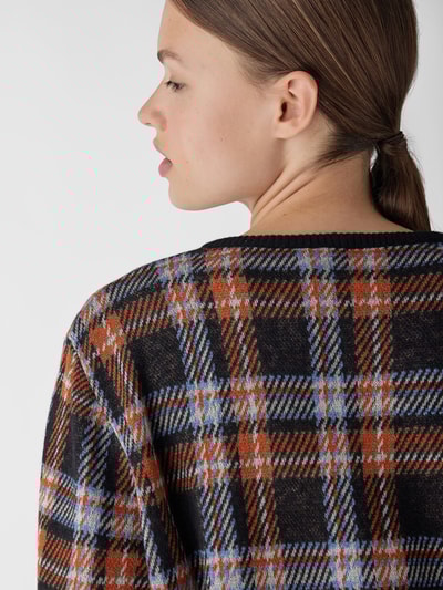 No21 Pullover mit Karomuster Schwarz 3