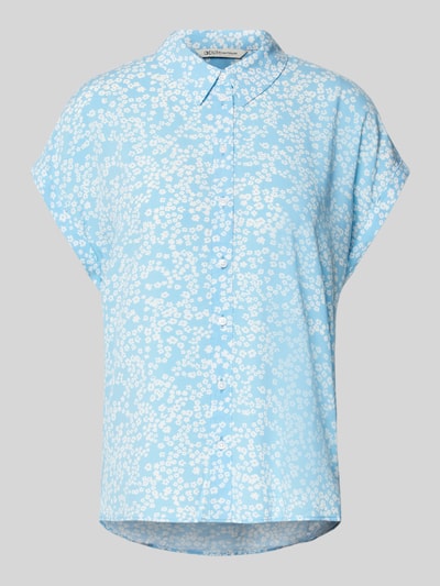 Tom Tailor Denim Loose Fit Kurzarmbluse aus reiner Viskose Hellblau 2